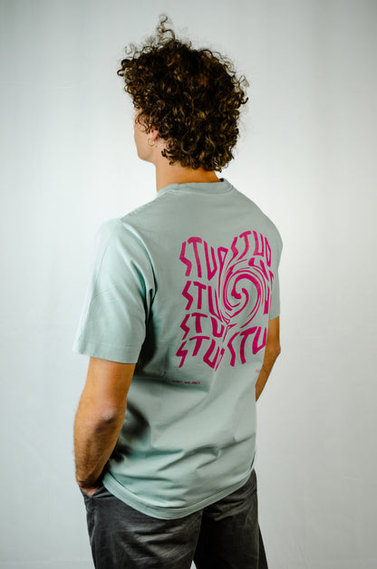 T-shirt | Aloe + Pink, Swirl Series