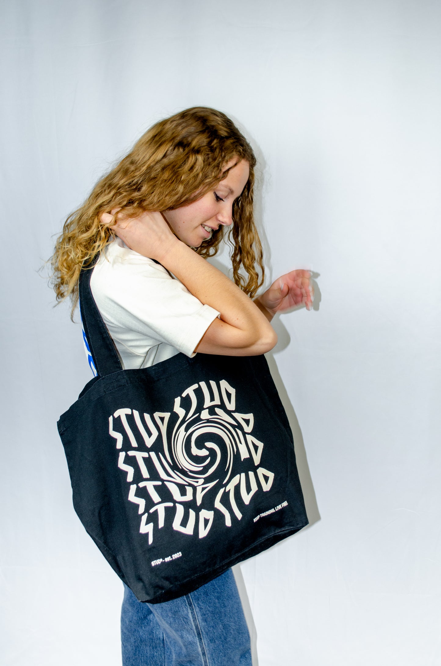 Summer Bag | Black + Sand, Swirl Series