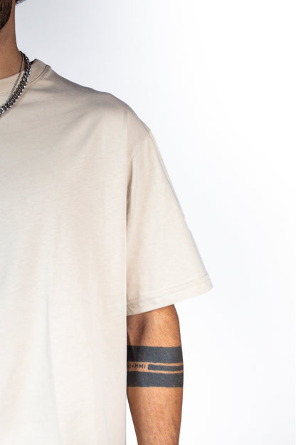 Signature Tee | Ivory + Brown + Peach