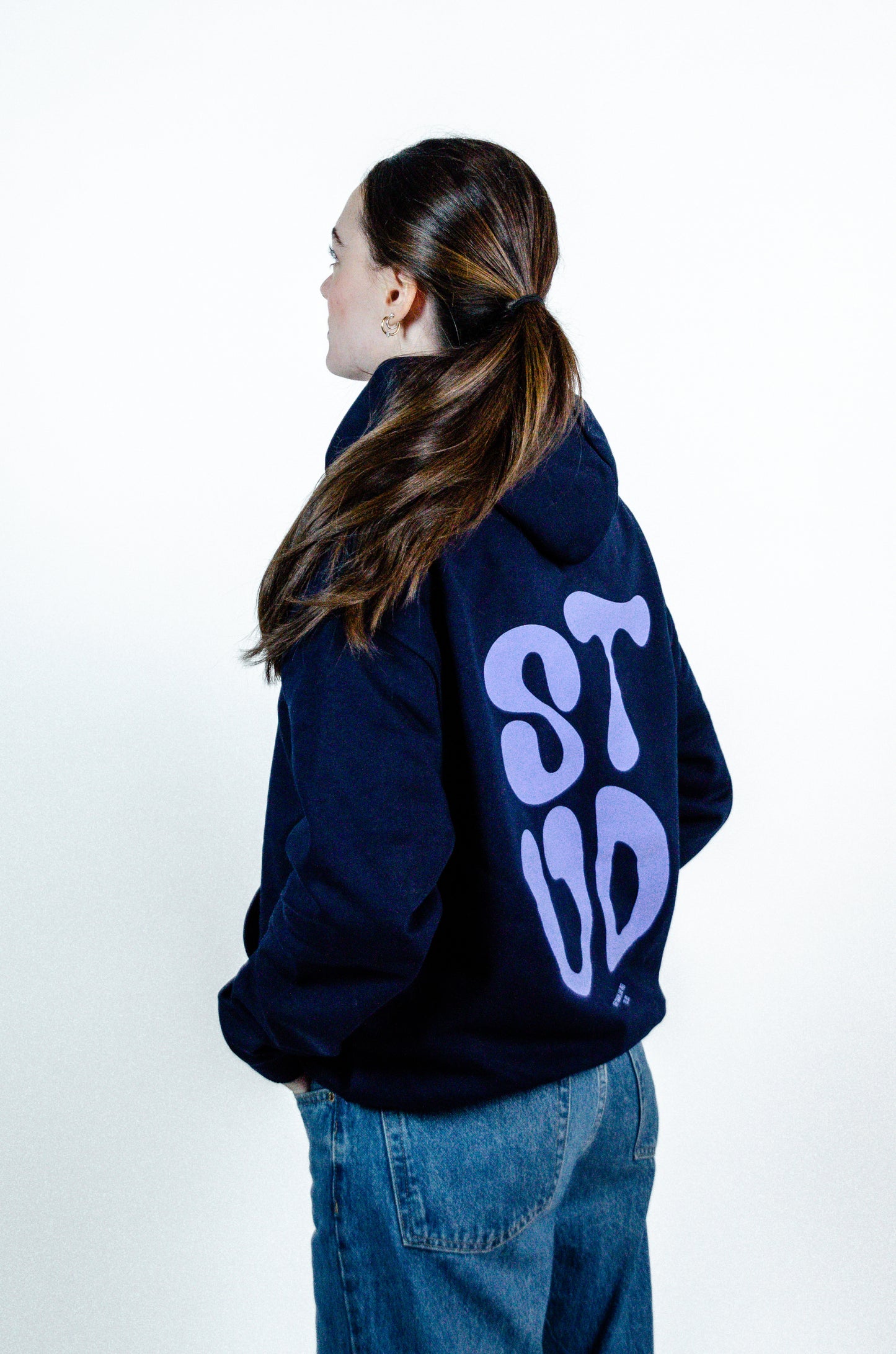 The Hoodie | Blue Navy + Lilac, Bubble Series