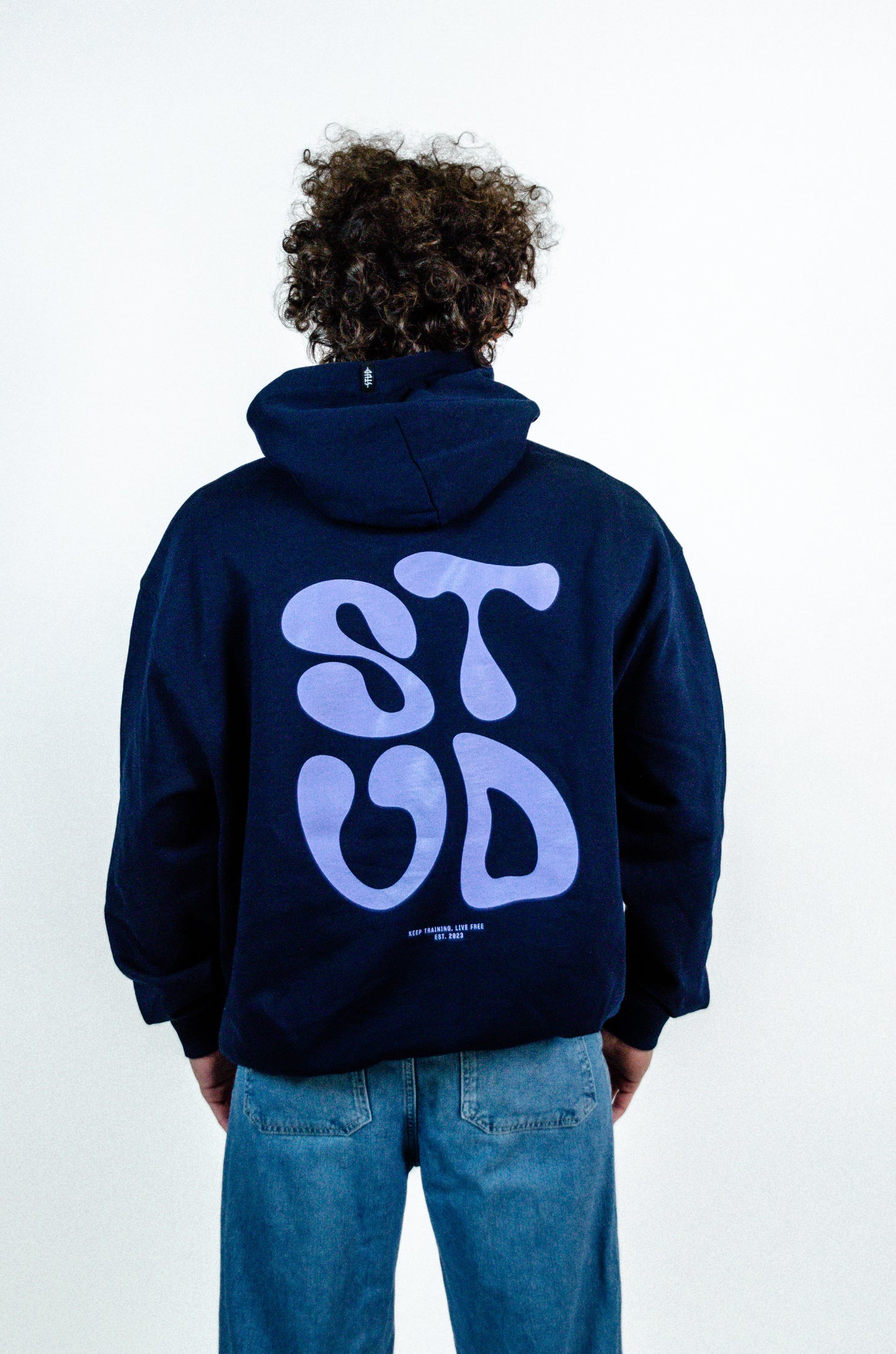 The Hoodie | Blue Navy + Lilac, Bubble Series