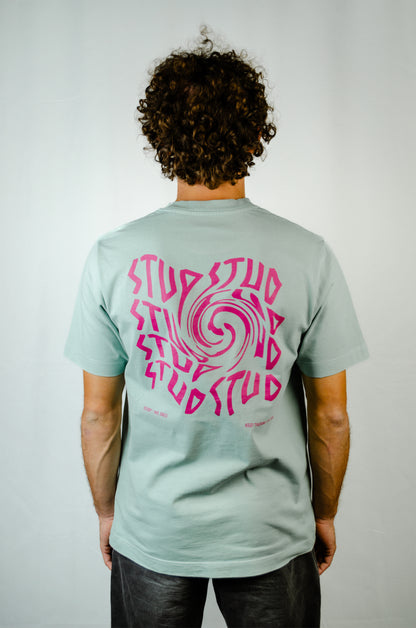 T-shirt | Aloe + Pink, Swirl Series