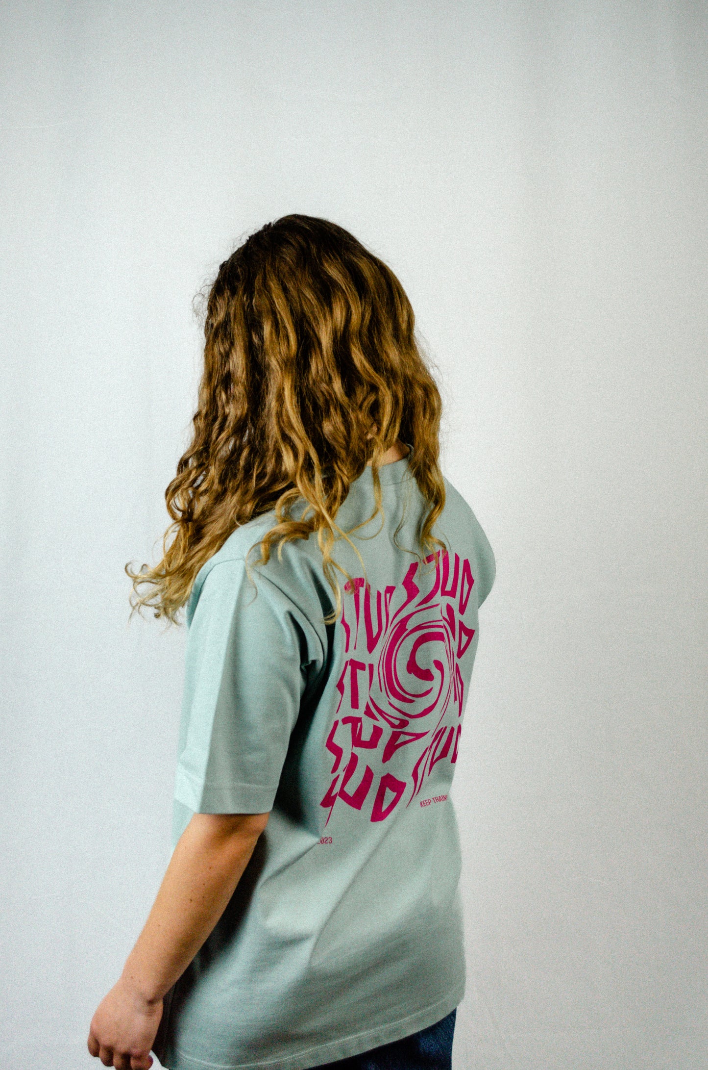 T-shirt | Aloe + Pink, Swirl Series