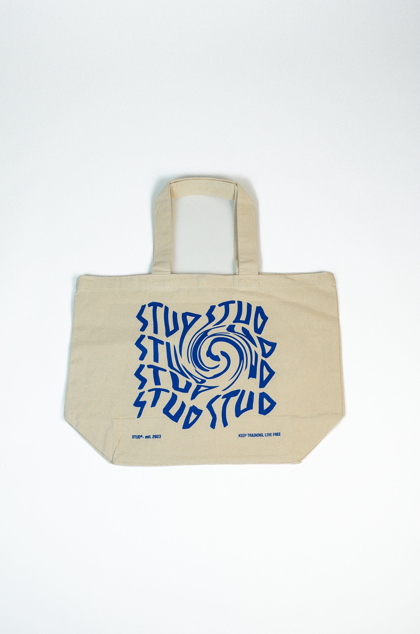 Summer Bag | Cream + Blue, Swirl Series